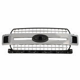 Grille Front Chrome Accent Bars Withblack Grid For Ford Pickup F150&nbsp; - &nbsp;2015-2020 2018-2020(FO1200651)