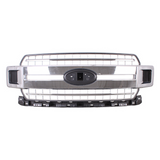 Grille Front Chrome Accent Withsilver Gray Grid For Ford Pickup F150&nbsp; - &nbsp;2015-2020 2018-2020(FO1200652)
