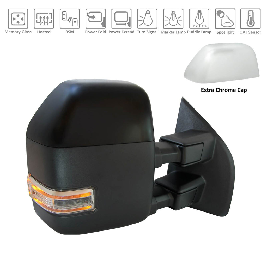 Passenger Side Power Door Tow Mirearor For Ford Pickup F450 Superduty 2017-2022(FO1321614)