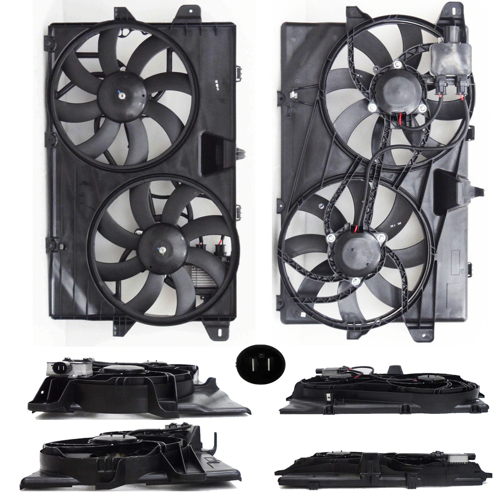 Dual Fan Assembly For Models With 3.5l Or 3.7l V6 With Tow Package For Lincoln Mkx 2009-2015(FO3115190)