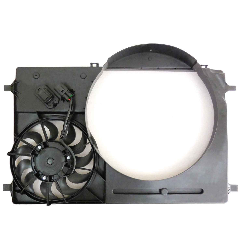 Radiator And Condenser Fan Assembly With Two Fans Side By Side For Ford Transit T-150 Cargo Van 2015-2019(FO3115218)