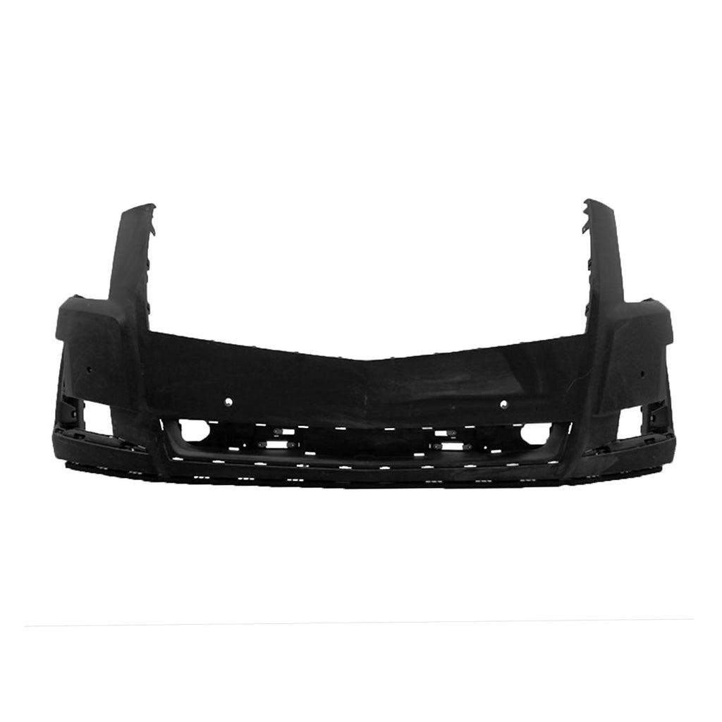 Reconditioned Frontont Bumper Cover 1st Design [license Plate Area Hole] Primed/paint To Match Finish For Cadillac Escalade 2015-2015(GM1000A21R)