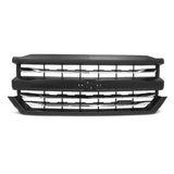 Grille Front Ptm Withblack Slotted Background /3 Chrome Bars For Chevrolet Pickup Chevy Silverado 1500&nbsp; - &nbsp;2014-2020 2017-2018(GM1200763)