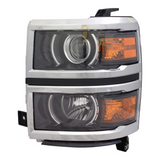 CAPA Certified Driver Side Halogen Projector Style Headlight Assembly For Chevrolet Pickup Chevy Silverado 1500 2014-2015(GM2502389C)