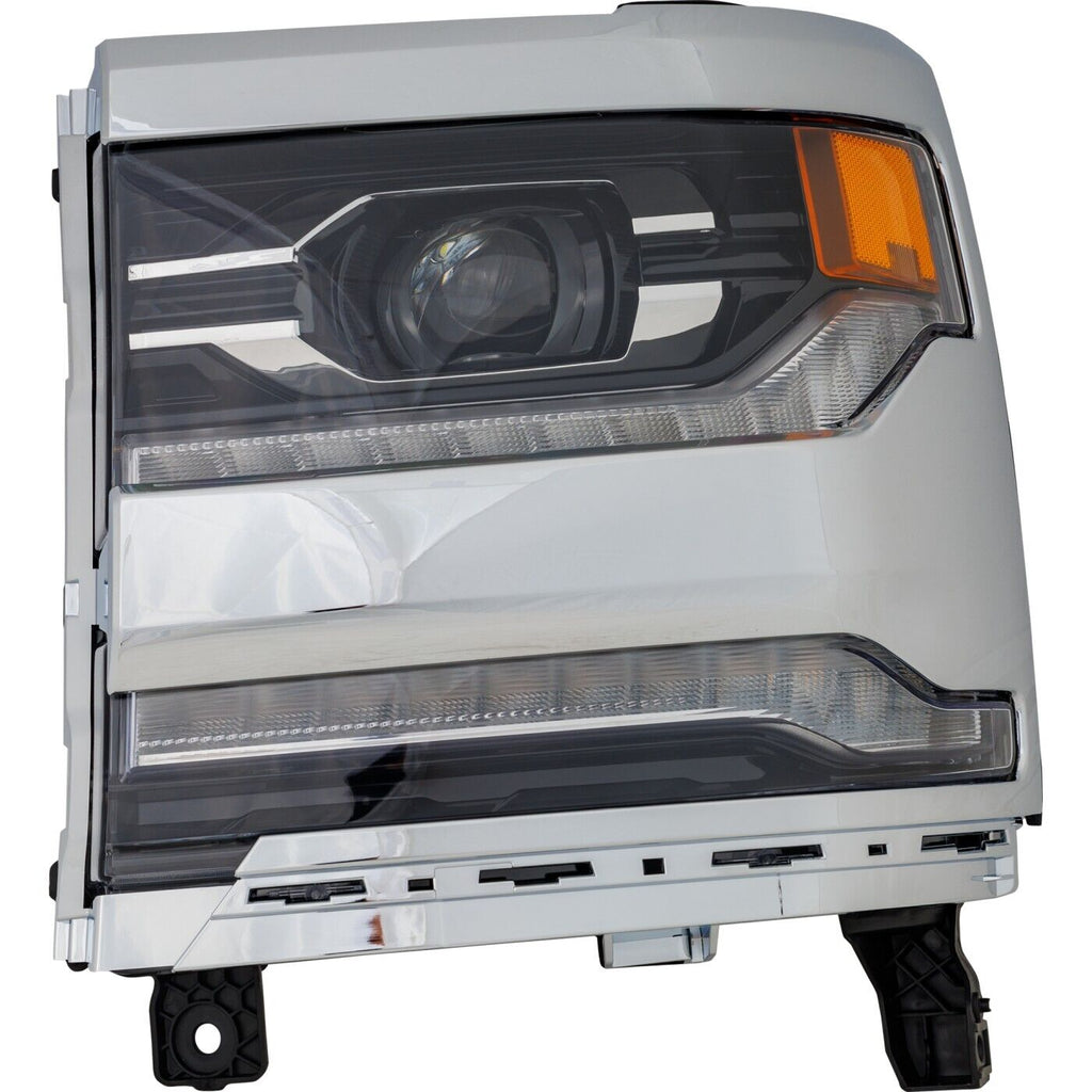 Head Lamp Driver Side Led Withchrome Bezel Hq For Chevrolet Pickup Chevy Silverado 1500&nbsp; - &nbsp;2014-2020 2016-2018(GM2502452)