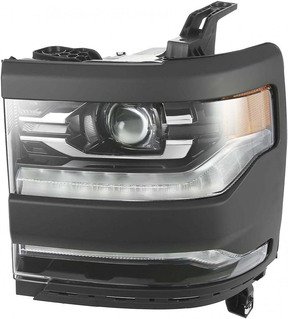 Head Lamp Driver Side Led Ptm Bezel Hq For Chevrolet Pickup Chevy Silverado 1500&nbsp; - &nbsp;2014-2020 2016-2018(GM2502456)