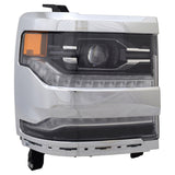 Head Lamp Passenger Side Led Chrome Bezel Hq For Chevrolet Pickup Chevy Silverado 1500&nbsp; - &nbsp;2014-2020 2016-2018(GM2503452)