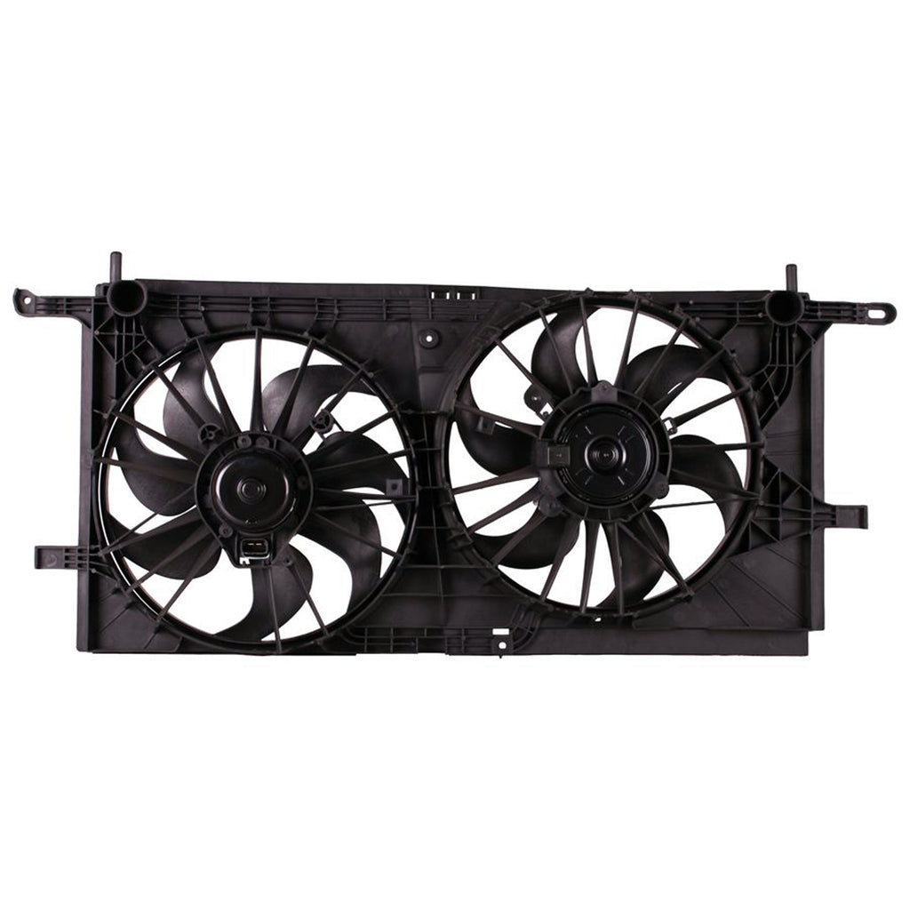 Radiator And Condenser Fan Assembly With Two Fans Side By Side Heavy Duty For Buick Rendezvous 2002-2007(GM3115137)