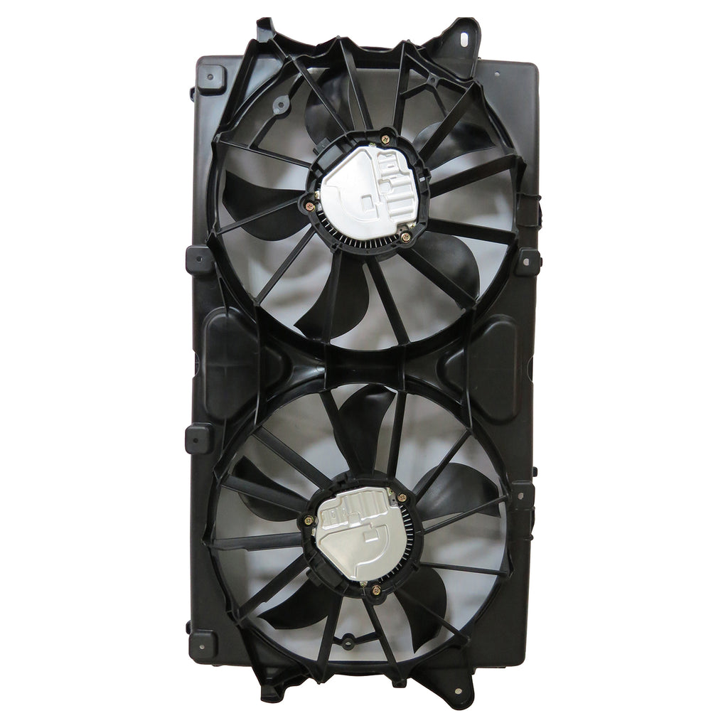 Radiator And Condenser Fan Assembly With Two Fans Side By Side 5.3/6.2 Liter V8 For Chevrolet Pickup Chevy Silverado 1500 2019-2019(GM3115316)