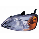 CAPA Certified Driver Side Headlight Lens And Housing For Honda Civic Hybrid 2003-2003(HO2502116C)