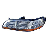 CAPA Certified Driver Side Headlight Assembly For Honda Accord Coupe 2001-2002(HO2502117C)
