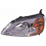 CAPA Certified Driver Side Headlight Lens And Housing For Honda Civic Coupe 2001-2003(HO2518102C)
