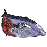 CAPA Certified Passenger Side Headlight Lens And Housing For Honda Civic Coupe 2001-2003(HO2519102C)