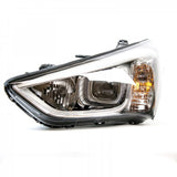 Head Lamp Driver Side Halogen Sports Black Bezel Hq For Hyundai Santa Fe Sport&nbsp; - &nbsp;2013-2018 2013-2016(HY2502169)