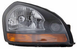 Head Lamp Passenger Side Orange Reflector Black Bezel Hq For Hyundai Tucson 2008-2009(HY2503165)