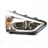 Head Lamp Passenger Side Halogen Sports Black Bezel Hq For Hyundai Santa Fe Sport&nbsp; - &nbsp;2013-2018 2013-2016(HY2503169)