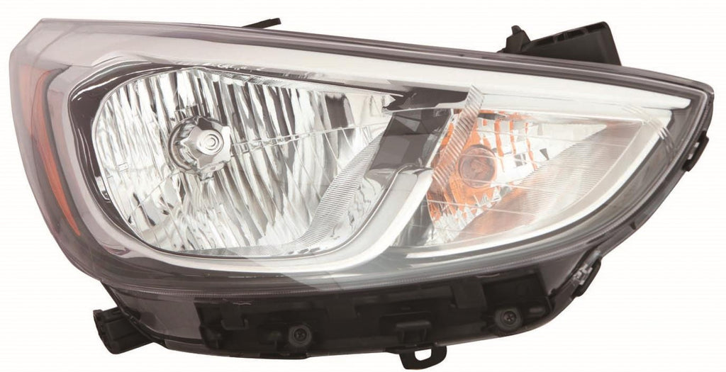 Head Lamp Passenger Side Halogen Without Led Hq For Hyundai Accent Hatchback 2015-2017(HY2503192)